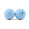 15mm Siliconen kralen Pastel Blauw