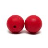 15mm Siliconen kralen Rood