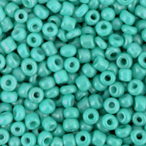 Glaskralen rocailles 3mm Teal green