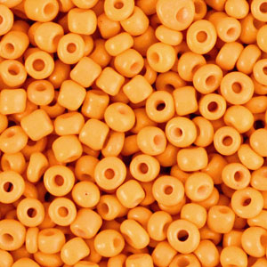 Glaskralen rocailles 3mm Citrus oranje