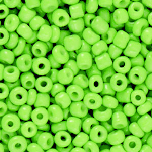 Glaskralen rocailles 3mm Neon Lime Green