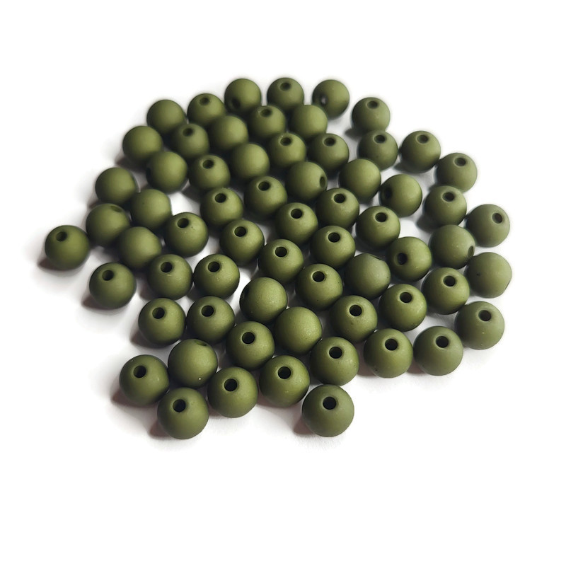 8mm Acryl kralen Dusty Olive