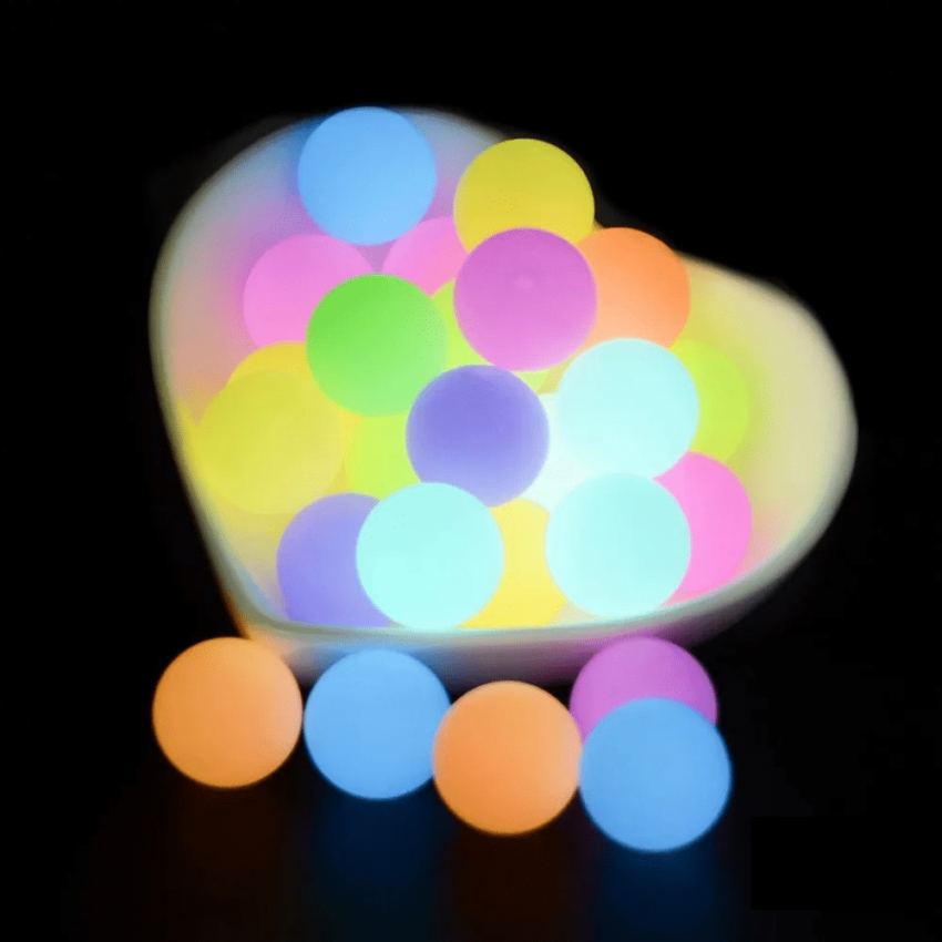 15mm Siliconen kralen Geel | Glow in the dark