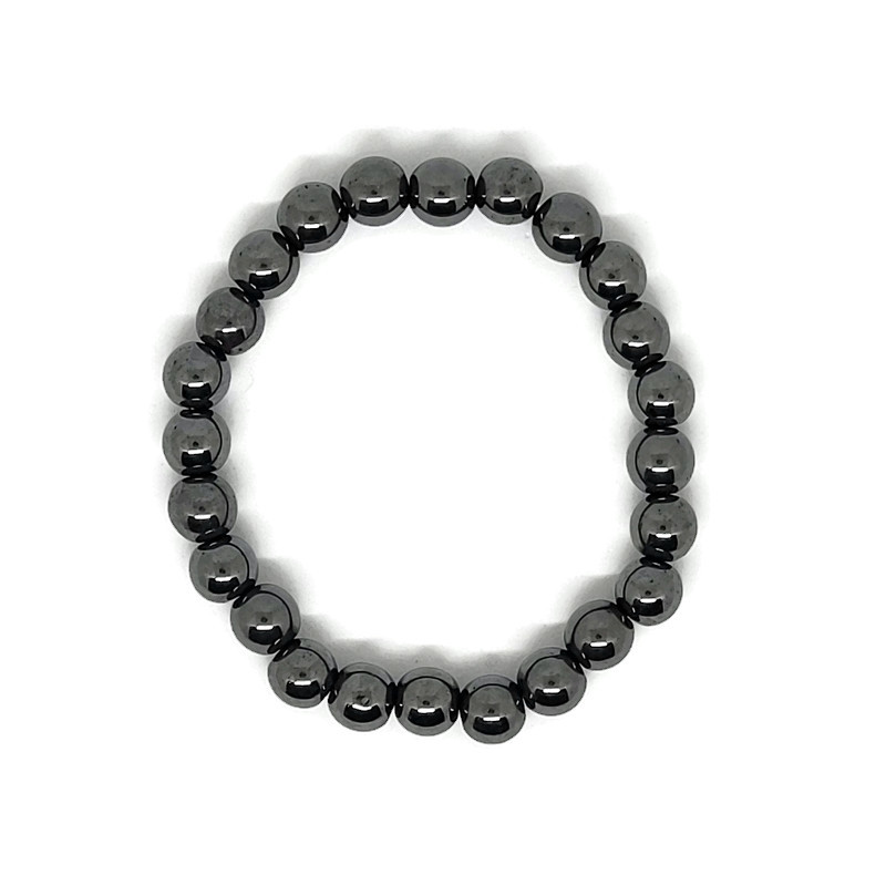 8mm armband Hematiet Dark