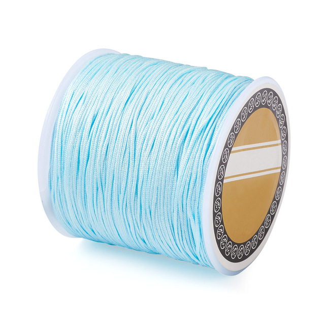 Nylon koord licht blauw 0,8mm 5 meter