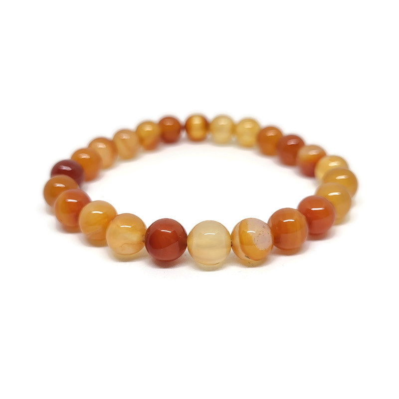 8mm armband Oranje Agaat