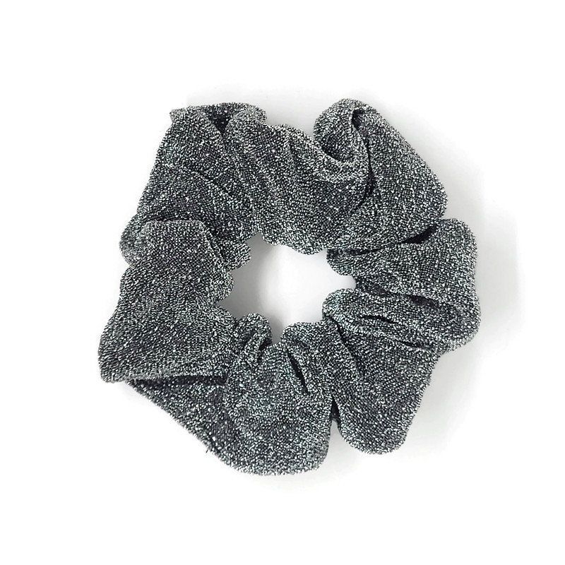 Scrunchies zilver & Glitter