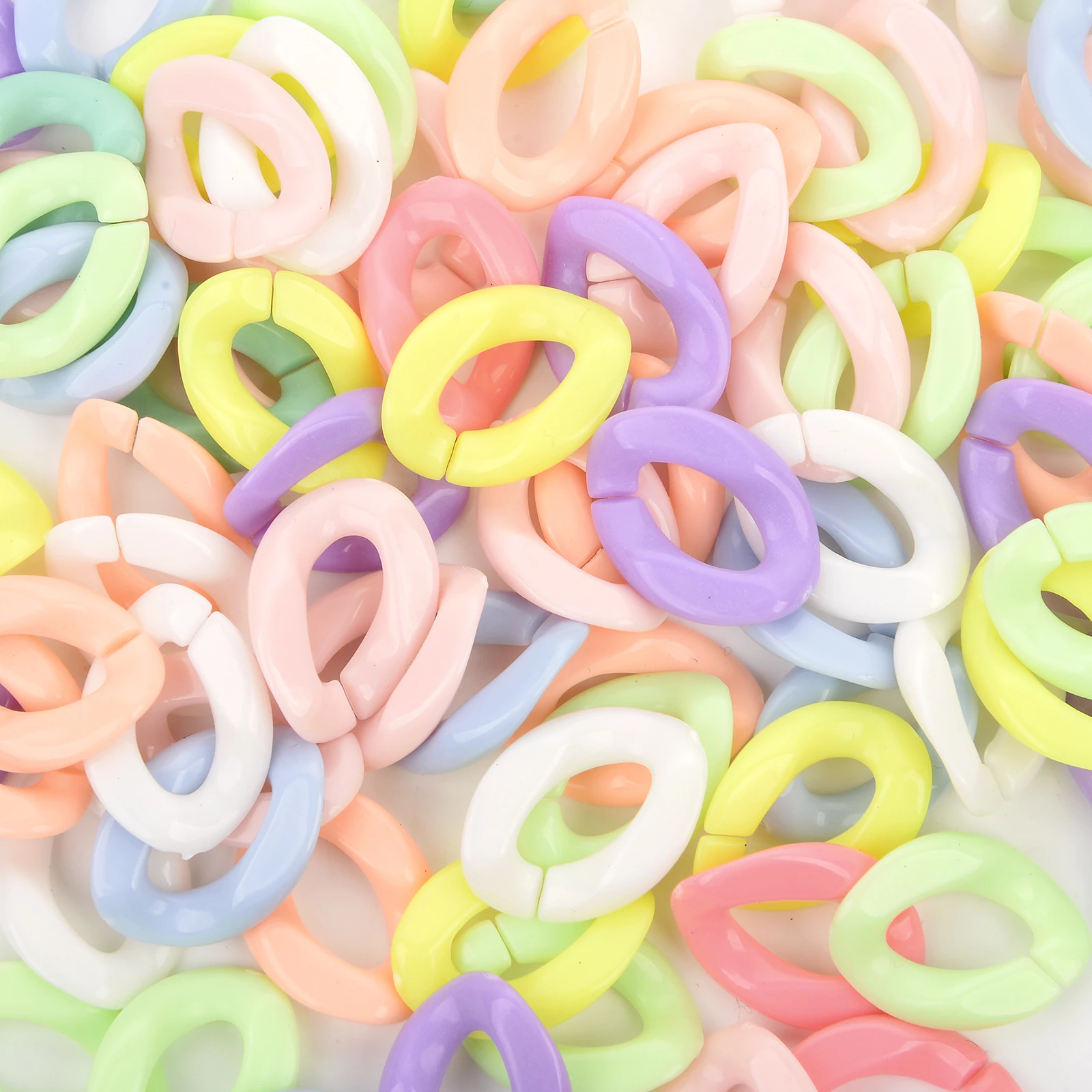 Acryl kralen Chunky Chain pastel multicolor