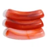 Tube acrylkralen bruin/rood