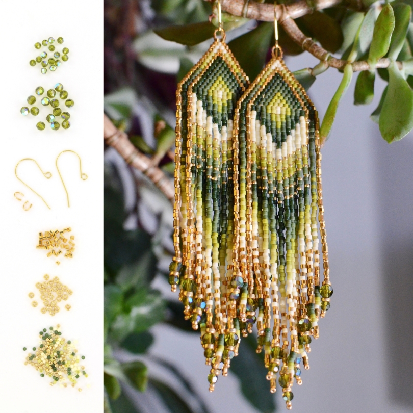 DIY kit fringe oorbellen groen en goud,DIY oorbellen kit,Zelf sieraden maken,Ronde oorbellen maken,Brick stitch kralen,Miyuki kralen gebruiken,Sieraden kit beginners,Handleiding sieraden maken,DIY sieraden groen goud,Kralen en RVS onderdelen,Sieraden maken met duurzaamheid,Miyuki kralen tutorial,Creatieve sieraden blog,Tips voor sieraden maken,Inspiratie kralen projecten,Duurzame sieraden ontwerpen,Sieraden maken met Miyuki draad,Tutorials sieraden beginners,DIY technieken sieraden,Kwaliteit sieraden materialen,Lange levensduur sieraden,fringe oorbellen groen en goud